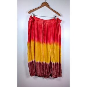 Broomstick Maxi Skirt Size 2X Tie Dye Ombre Peasant Boho Hippie Gauzy Festival